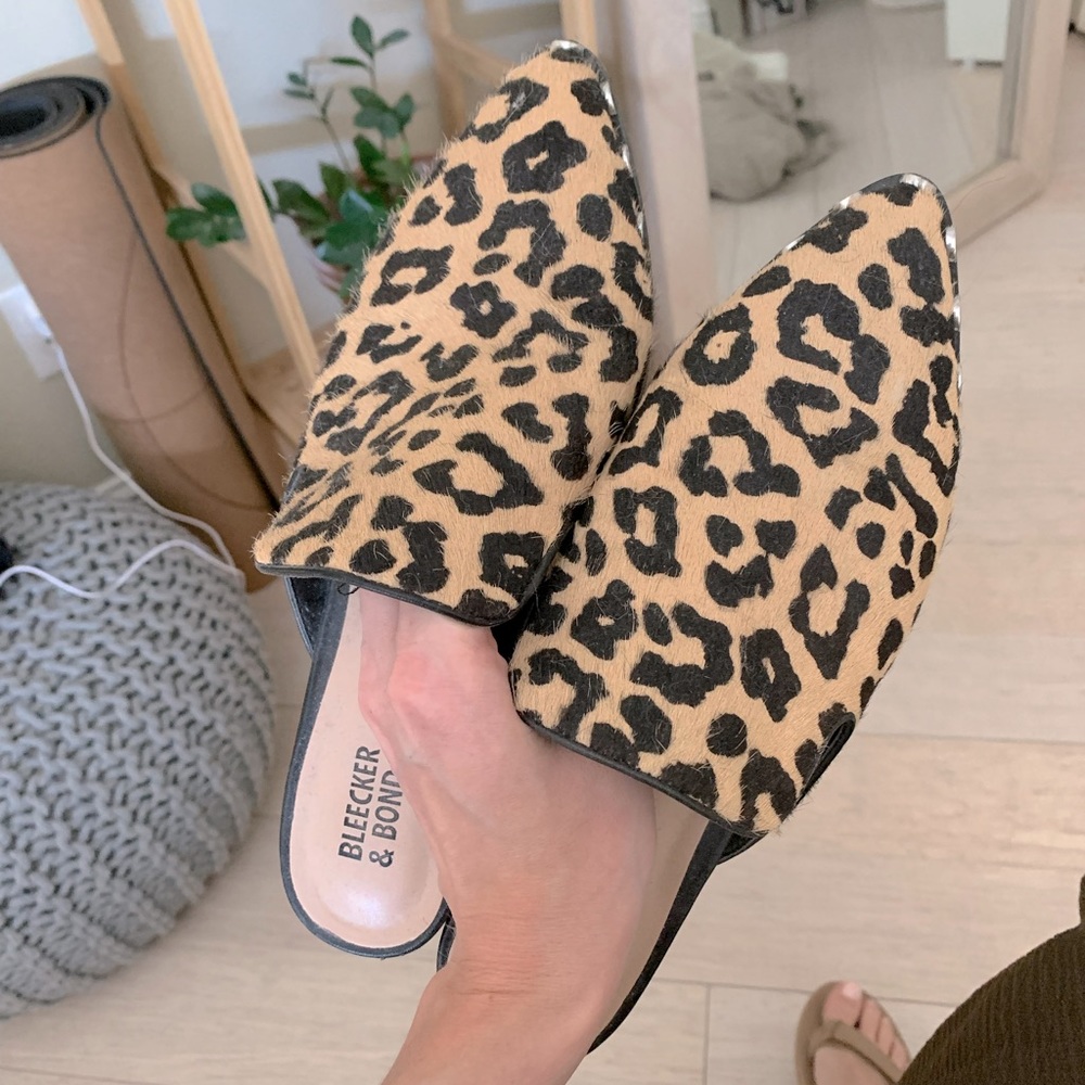 Bleecker and Bond Leopard Print Mule